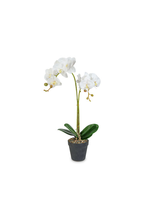 Decorative Artificial Orchid In Pot Realistic Appearance 54 Cm
