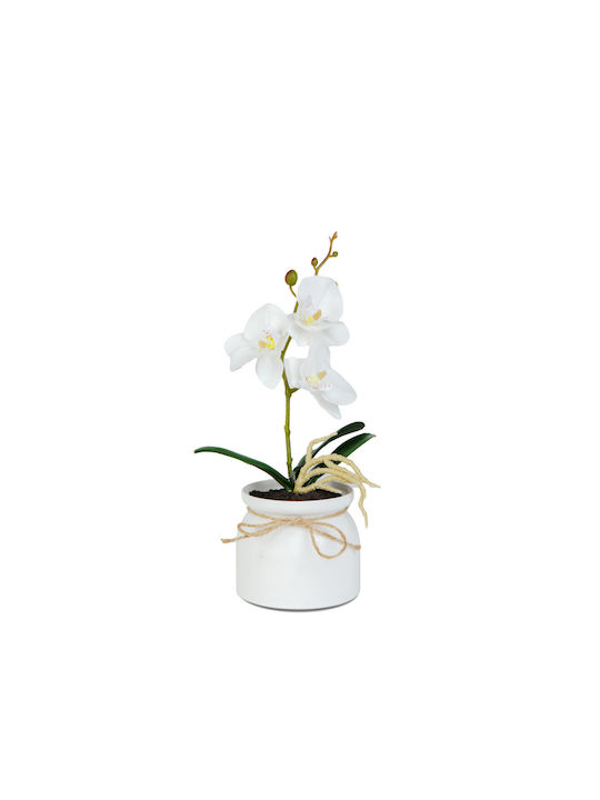 Decorative Artificial Orchid In Pot Natural Look 32.5 Cm