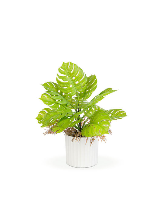 Artificial Monstera Decorative Plant 22 Cm In Pot Realistic Design Home Office Decor
