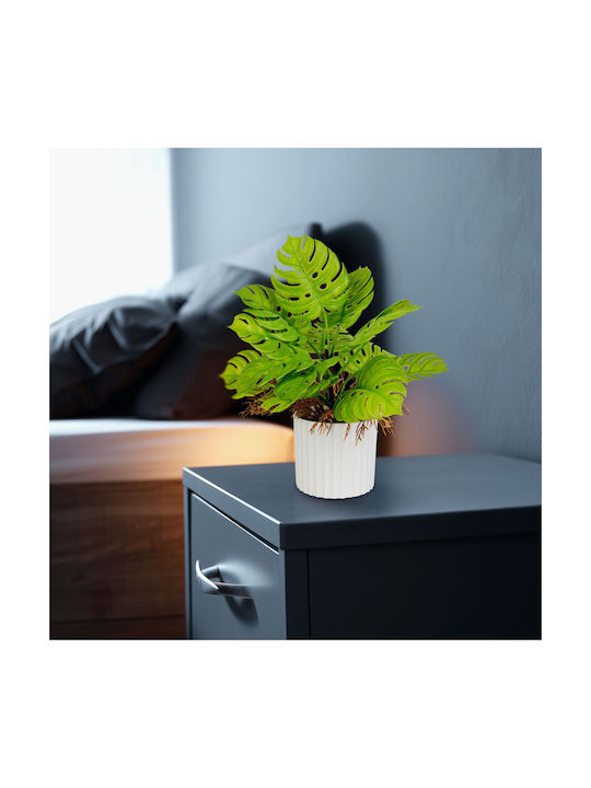 Artificial Monstera Decorative Plant 22 Cm In Pot Realistic Design Home Office Decor