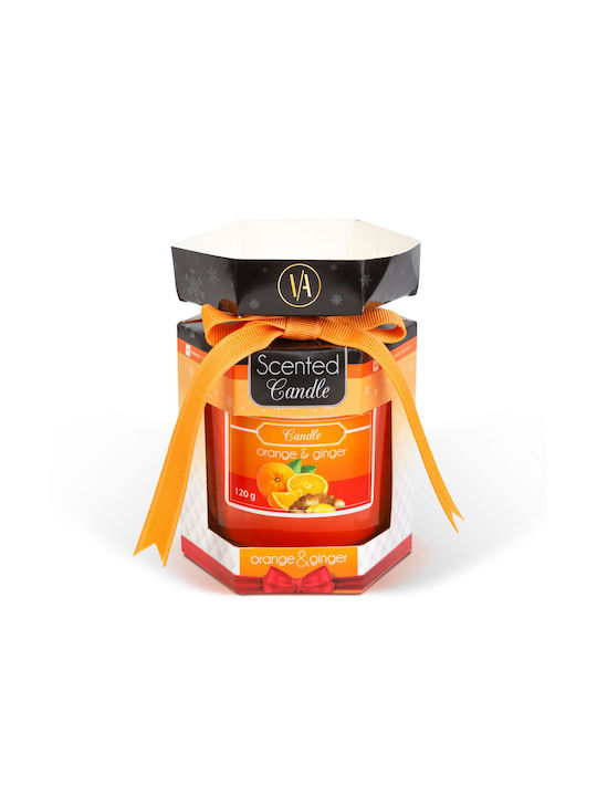 Lumânare Aromatică în Borcan cu Miros de Portocaliu 120gr