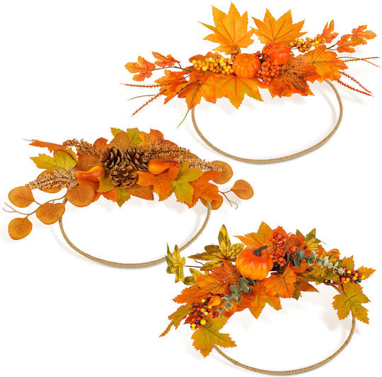 Autumn Decorative Wreath 24 Cm Door Table Decoration 3 Designs