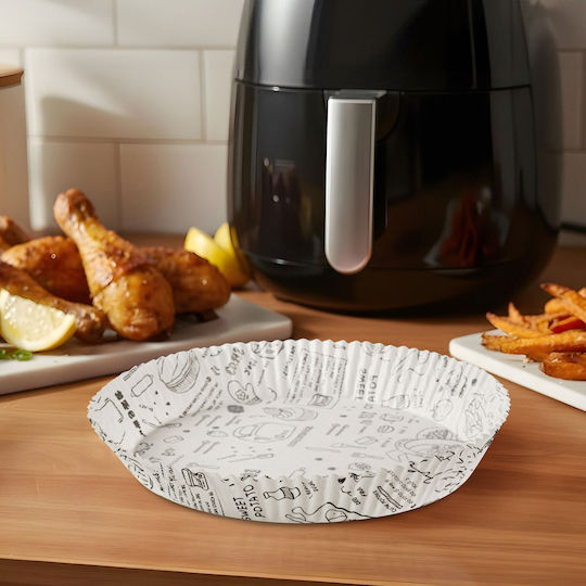 Hârtii de Copt Antiaderente pentru Air Fryer 20x20cm 50 Bucăți