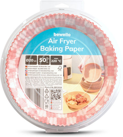 Hârtii de Copt Antiaderente pentru Air Fryer 20x20cm 50 Bucăți