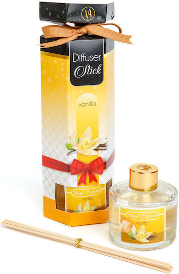 Difuzor Parfum Pentru Casă 100 Ml Miros Vanilie Odorizant De Aer Cu Bețișoare