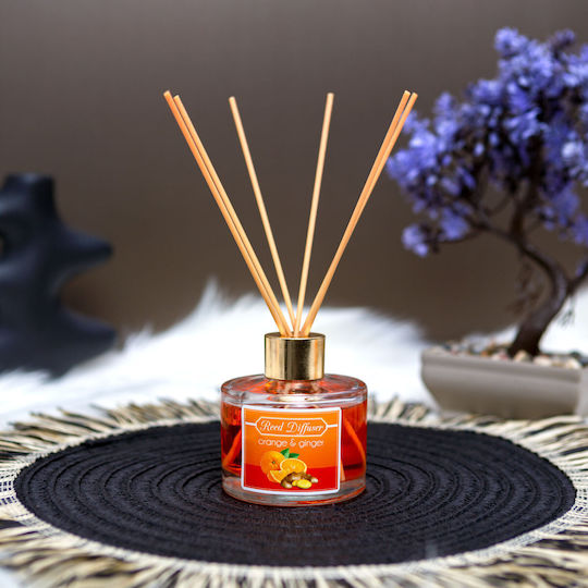 Difuzor Parfum Pentru Casă 100 Ml Aromă De Ghimbir Portocaliu Betisoare Odorizant Aer