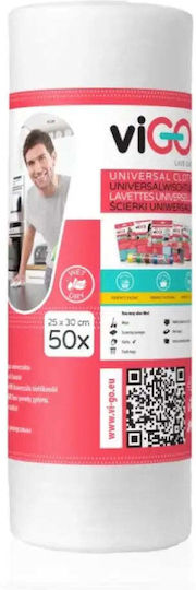 Rulou Prosoape Textile Alb 50 Bucăți Premium Vigo