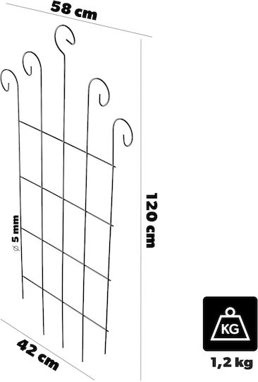 Kadax Steel Garden Post 58 X 120 Cm 2 Pcs