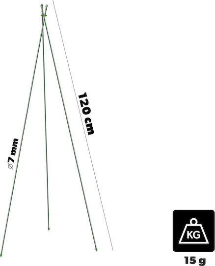 Kadax Set 3 Piese Araci Conici Pentru Grădină 120 Cm 1 Buc