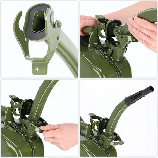 Kadax Steel Fuel Canister 20l + 31 Cm Funnel Green