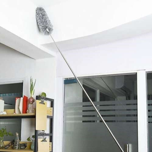 Pană Duster Telescopică Cu Microfibre 2 Capete Gri
