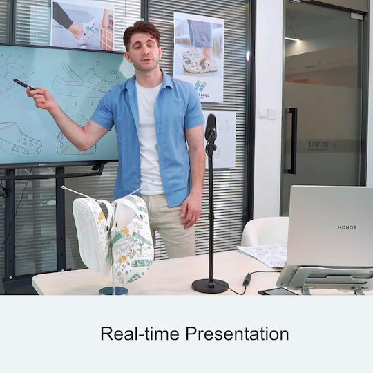Joyusing V600 Ultra Hd 4k 12mp Document Camera Auto Focus 40 Adjustable Leds Built-in Microphone Usb Presentations Conferences Obs Live Streaming Windows Mac