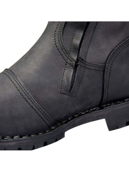Belstaff Duration Ανδρικές Μπότες Μηχανής Δερμάτινες Αδιάβροχες Μαύρες