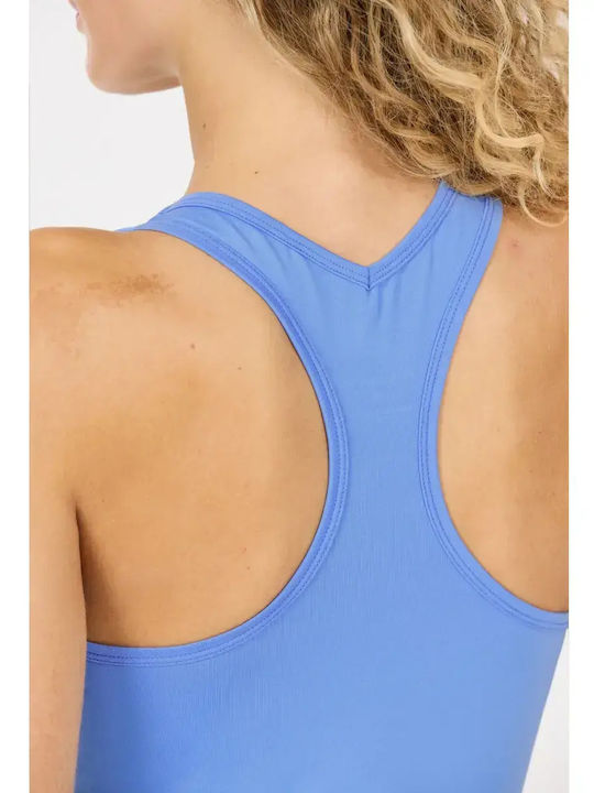 Women's Sports Sleeveless Blue Blouse Blue