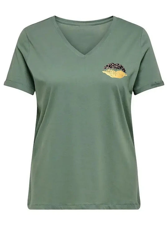 Women's T-shirt Animal Print Green
