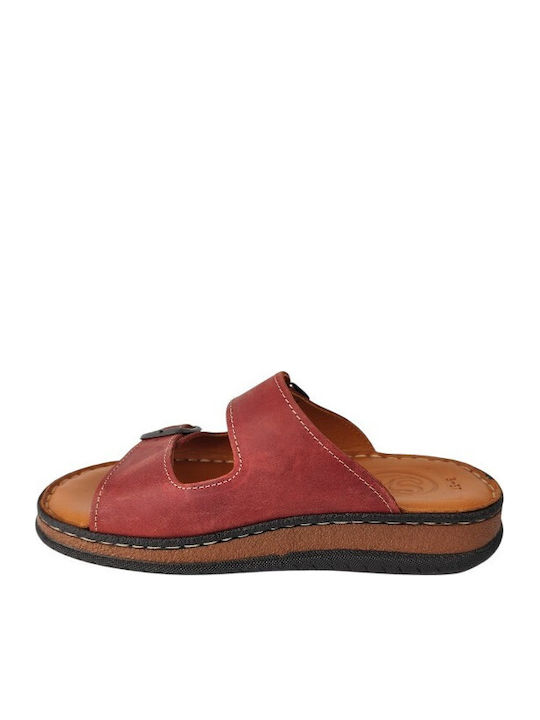 Leather Women's Anatomic Burgundy Sandals
