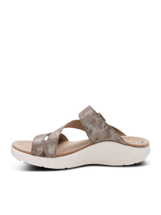 Leather Women's Anatomic Brown Sandals EN2504W