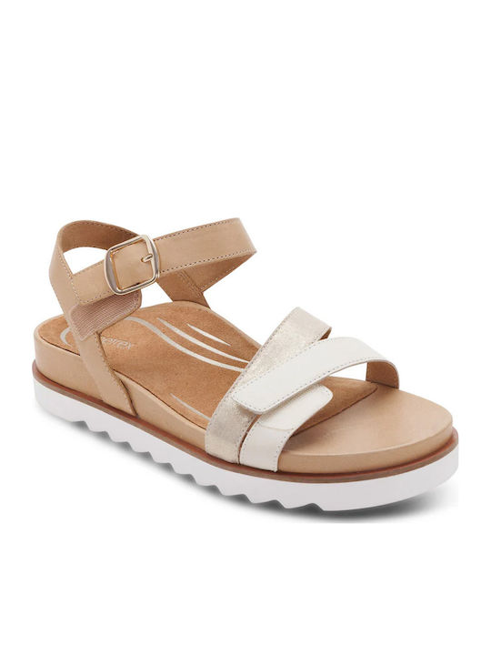 Leather Women's Anatomic Gold Sandals