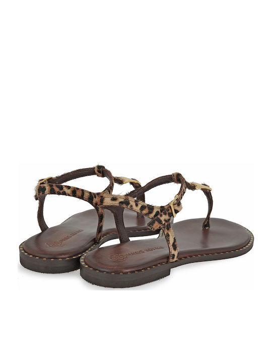 Sandale Casual Damă Din Piele Animal Print
