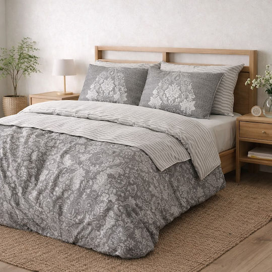 Подредба Пликове За Завивки (2 Бр) 100% Памук 150x220см Единична С Калъфка За Възглавница И 1 Чаршаф Бежов
