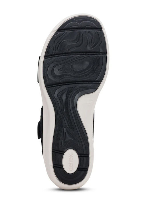 Leather Women's Anatomic Black Sandals EN2500W