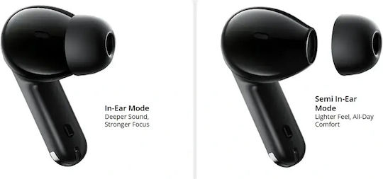 BlackView AirBuds 16 Bluetooth Handsfree Ακουστικά με Αντοχή στον Ιδρώτα και Θήκη Φόρτισης Μαύρα