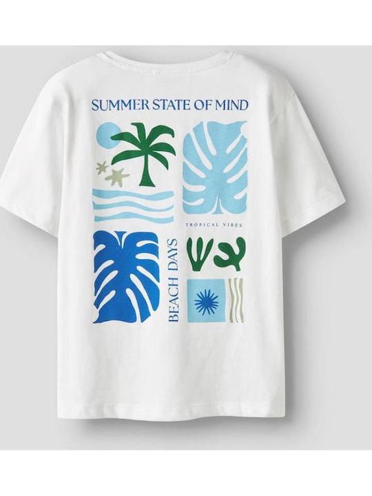 Παιδική Μπλούζα Κοντομάνικη Λευκή Hawaii