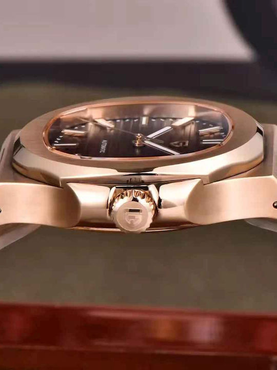 Pagani Design Ceas Barbatesc 40mm Automat cu Brățară Metalică Rose Gold