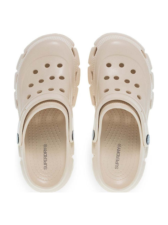 Superdry Women's Beige Clogs
