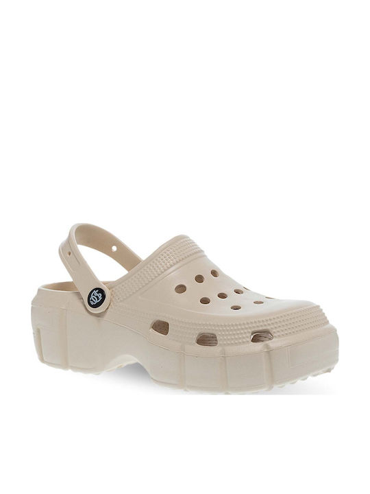 Superdry Women's Beige Clogs