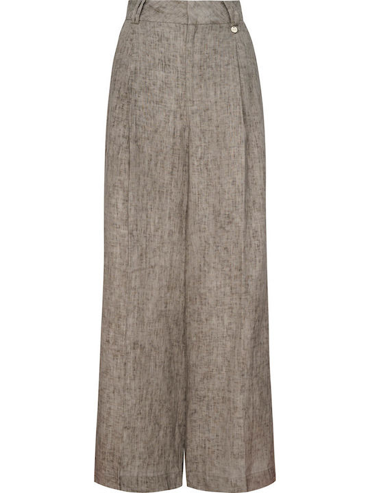 Hosen Für Damen Leinen Grau