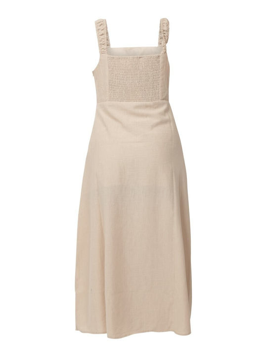 Sommer Maxi Damenkleid Beige