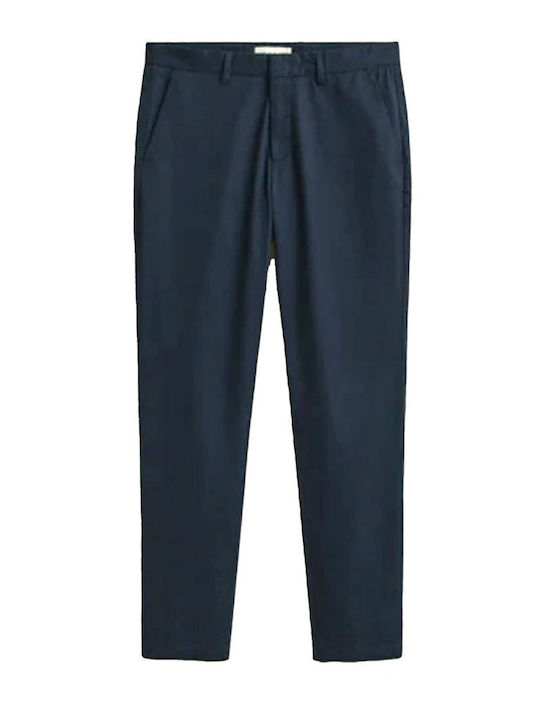Men's Trousers Chinos Elastic Slim Fit Navy Blue