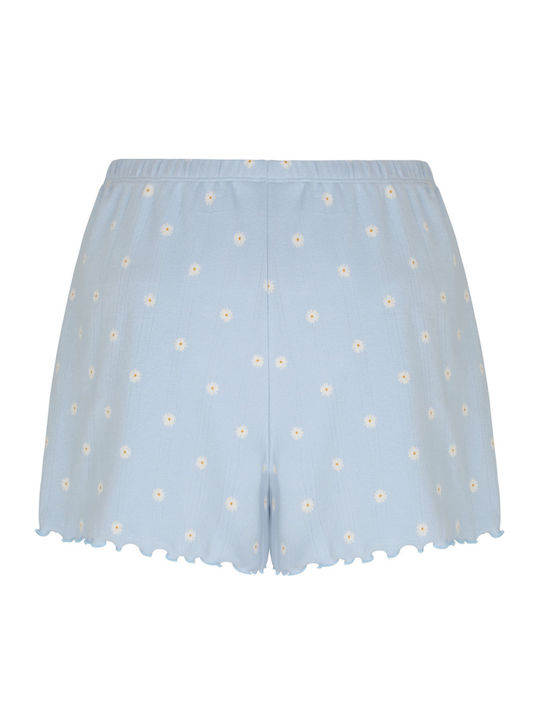 Hunkemöller Summer Women's Pyjama Shorts Blue Pointelle