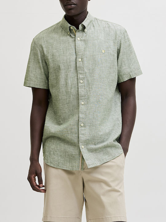 Jack & Jones Kurzärmeliges Leinen-Herrenhemd in Normale Passform Laurel Wreath Jack & Jones Kurzärmeliges Leinen-Herrenhemd in Normale Passform Laurel Wreath