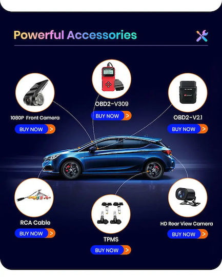 Ηχοσύστημα Αυτοκινήτου για Nissan Micra 2002-2010 (Bluetooth/USB/WiFi/GPS/Apple-Carplay/Android-Auto) με Οθόνη Αφής 9"