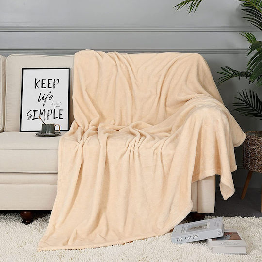 Κουβέρτα Γούνινη Διπλή 200x210εκ. Beige