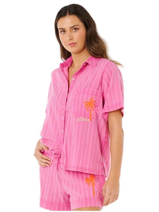 Long Sleeve Women's Shirt Fuchsia