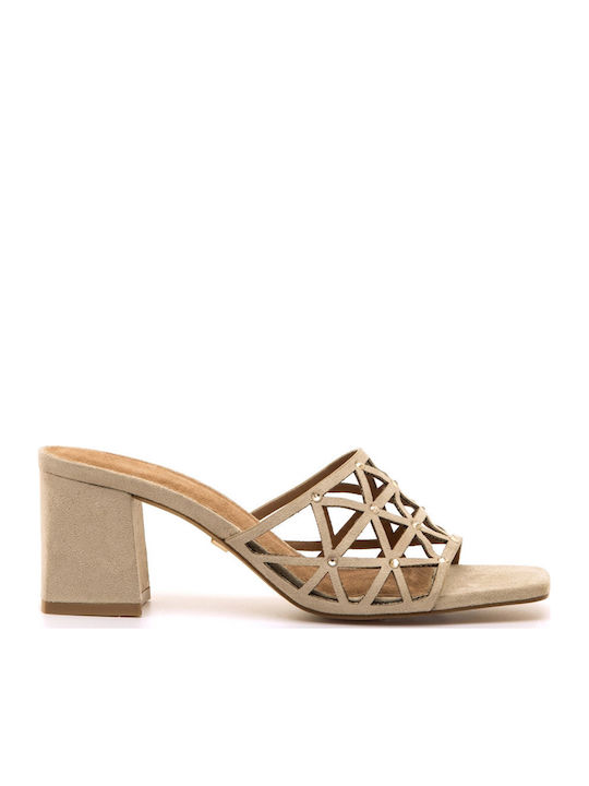 Leather Sandals with Strass Pink