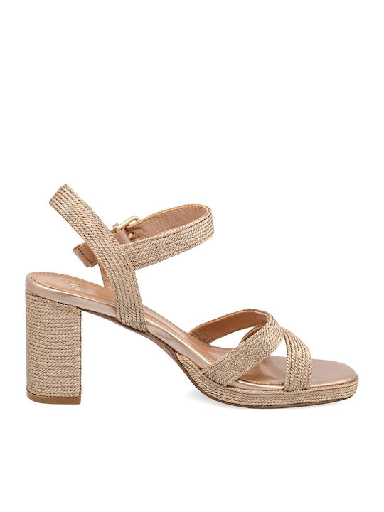 Leather Sandals Rose Gold