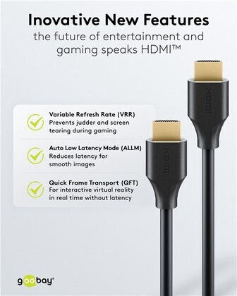 Goobay HDMI-Kabel männlich - HDMI-Stecker männlich 1,5 m Schwarz