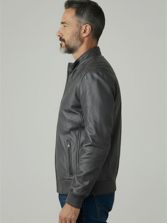 Leather Jacket Grey