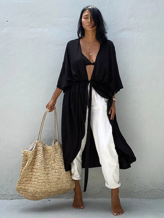 SweetFashion Black Beachwear Caftan