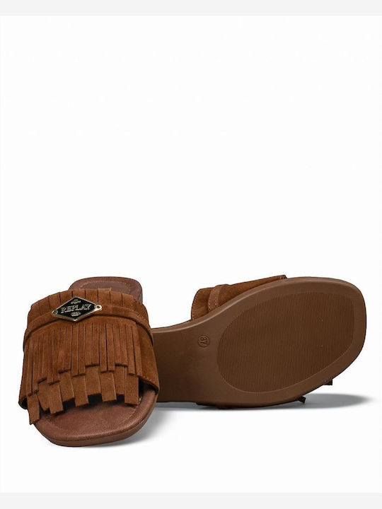Mules with Heel in Brown Colour