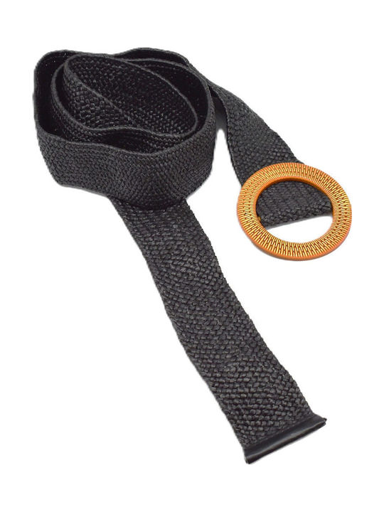 Elastische Damen Gürtel Schwarz