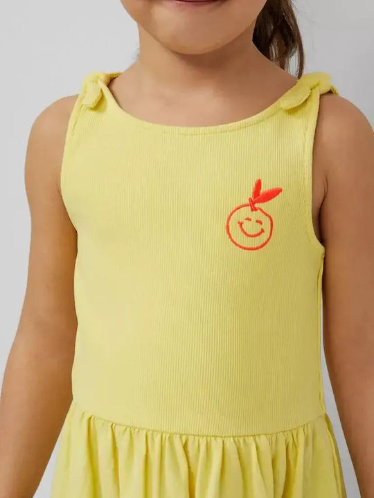 Kids Dress Sleeveless Yellow