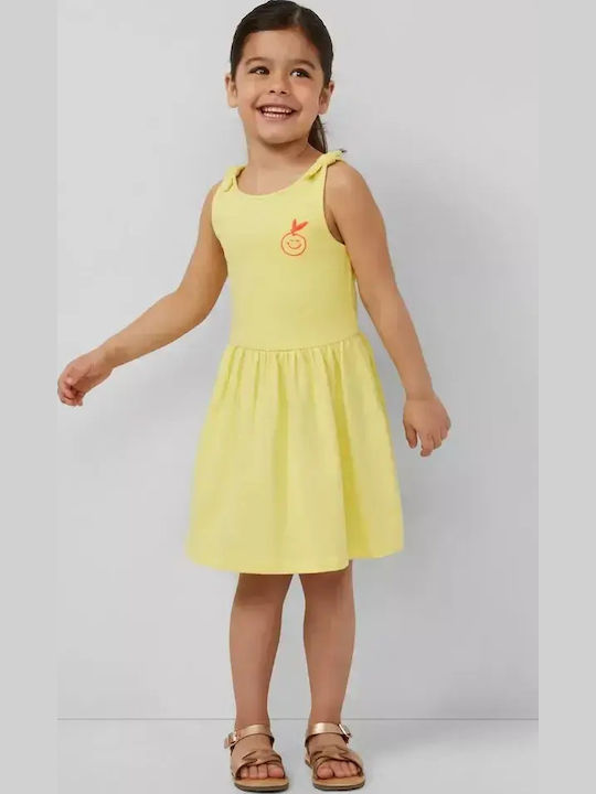Kids Dress Sleeveless Yellow