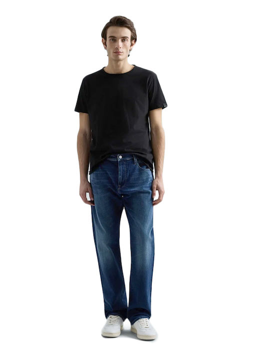 Pantaloni De Blugi Pentru Bărbați Cu Croială Relaxed Straight Albastru