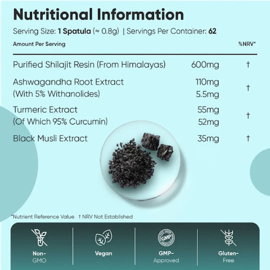 WeightWorld Himalayan Shilajit Resin 600mg 50gr