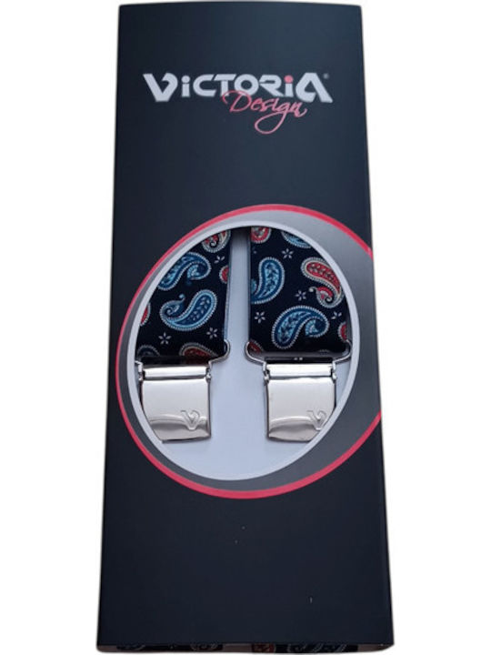 Victoria Τιράντες Σχέδιο Λαχούρι Μπλέ 63036-718α Victoria Τιράντες Σχέδιο Λαχούρι Μπλέ 63036-718α